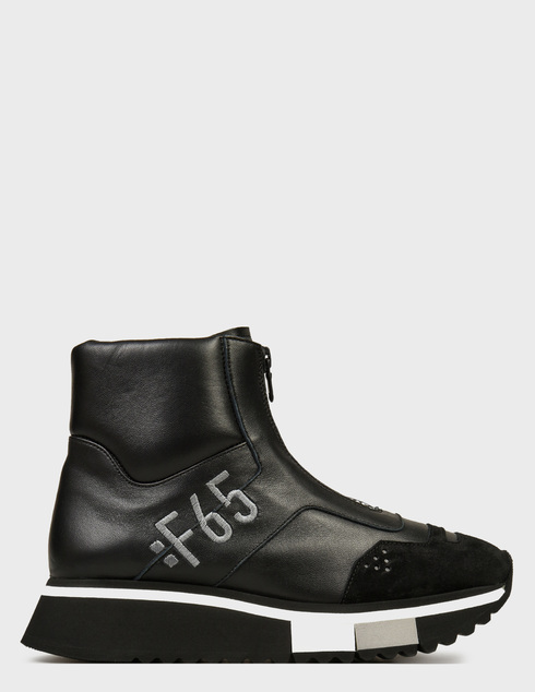 женские черные кожаные Ботинки Fabi F65 8158_black - фото-5