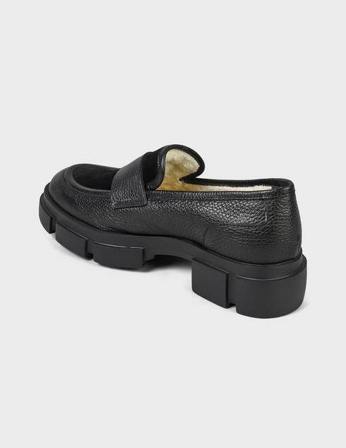 женские черные Лоферы Pollini 1011-black - фото-2