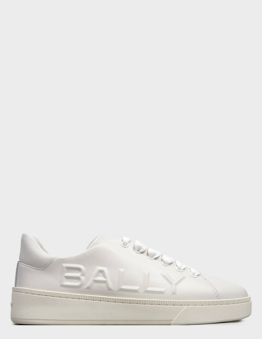 мужские белые кожаные Кеды Bally 6431_white - фото-5