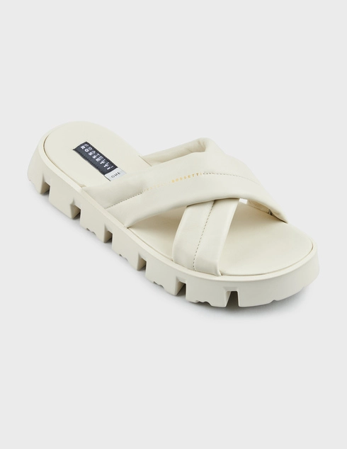 белые Шлепанцы Fratelli Rossetti 76895_white