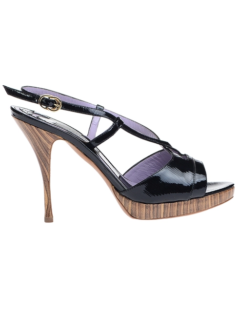 женские черные Босоножки Pollini 0000_black - фото-2