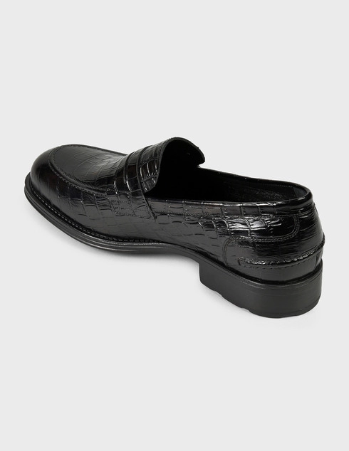мужские черные Лоферы Roberto Serpentini 4568-black - фото-2