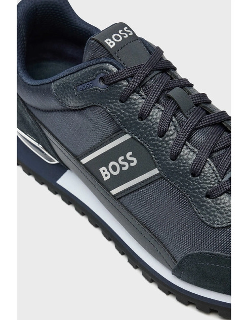 мужские синие текстильные Кроссовки Boss HUGO_BOSS_8629 - фото-5