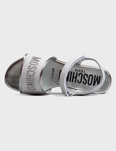 белые женские Сандалии Moschino 77384_white 9842 грн