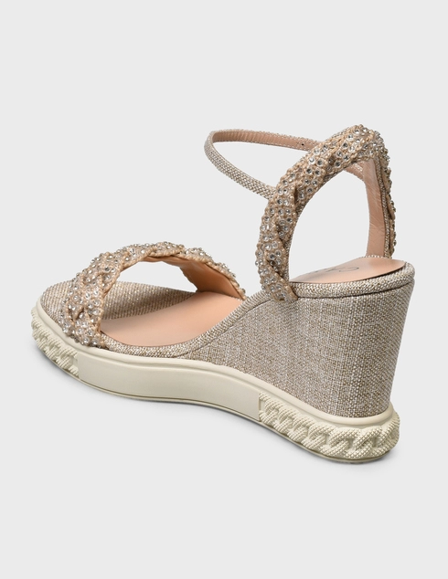 женские бежевые Босоножки Casadei 970-beige - фото-2