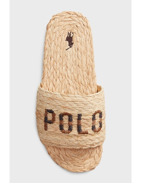 женские бежевые Шлепанцы Polo Ralph Lauren RALPH_LAUREN_2024 - фото-2