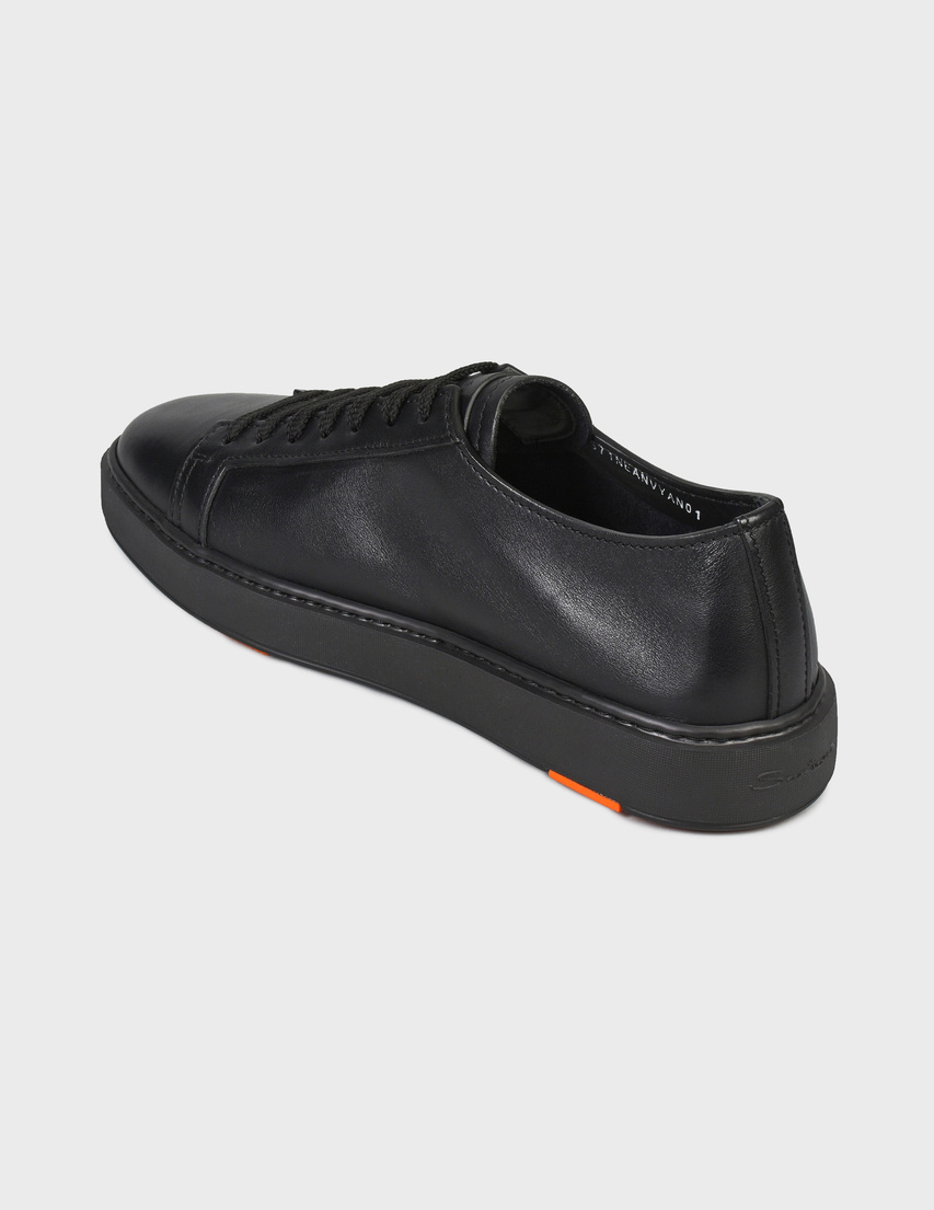 мужские черные Кеды Santoni 21571-black - фото-2
