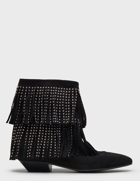 женские черные замшевые Полусапоги Saint Laurent 398915-1000_black - фото-5