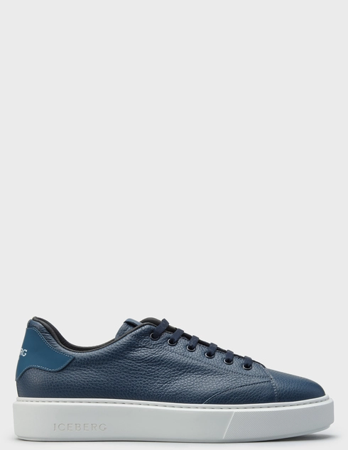 мужские синие кожаные Кеды Iceberg 1634-blunotte_blue - фото-5