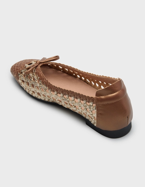 женские золотые Балетки Helena Soretti Abele-2601-balerine-oro-tmoro_gold - фото-2