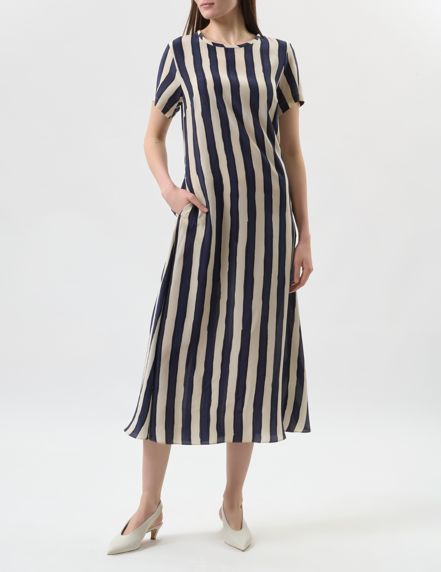 

Платье, Синий;белый