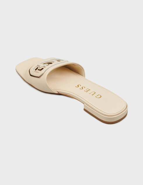 женские бежевые Шлепанцы Guess FLJTARLEA19_beige - фото-2