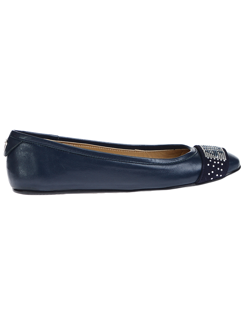 женские синие Балетки 4US Cesare Paciotti D6W_blue - фото-2
