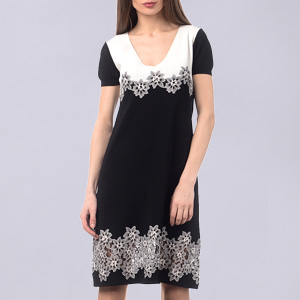 Черно-белое платье: модный тренд от Twin-Set
