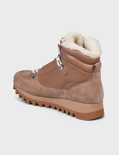 женские бежевые Ботинки Bally SGAYE-FUR-SHARK-77610-beige - фото-2