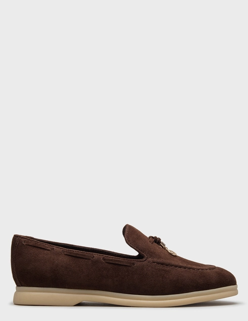 женские коричневые замшевые Лоферы Guess FLTNAISUE14_brown - фото-5