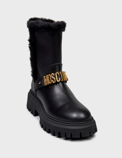 черные Ботинки Moschino 76050_black