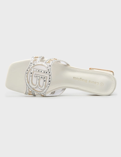 белые женские Шлепанцы Laura Biagiotti 9730-strass_white 6854 грн