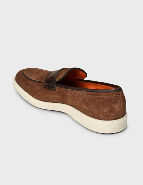 мужские коричневые Лоферы Santoni Sant-SS20-MGDT17101PCUEWICS50-brown - фото-2