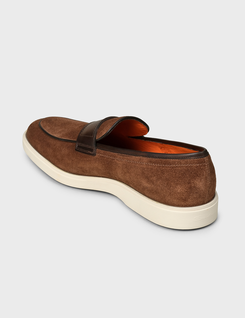 мужские коричневые Лоферы Santoni Sant-SS20-MGDT17101PCUEWICS50-brown - фото-2