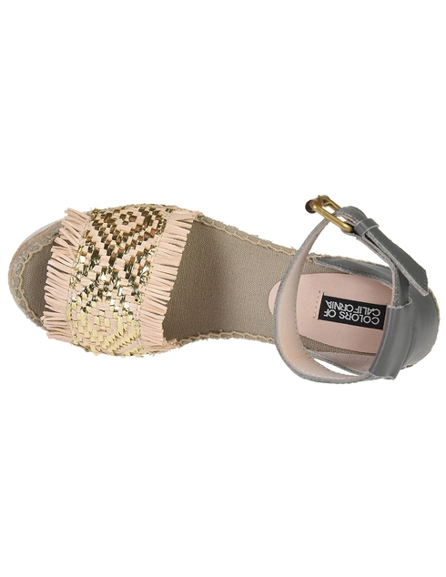 бежевые женские Босоножки Colors Of California JWEDGEO012_beige 2495 грн