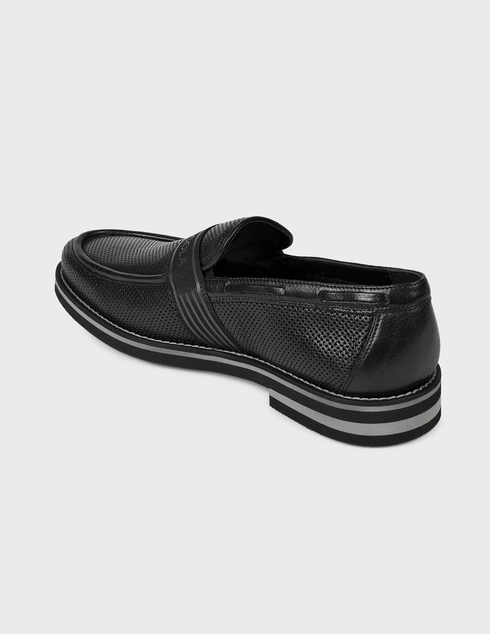 мужские черные Лоферы Giampiero Nicola 38314-black - фото-2