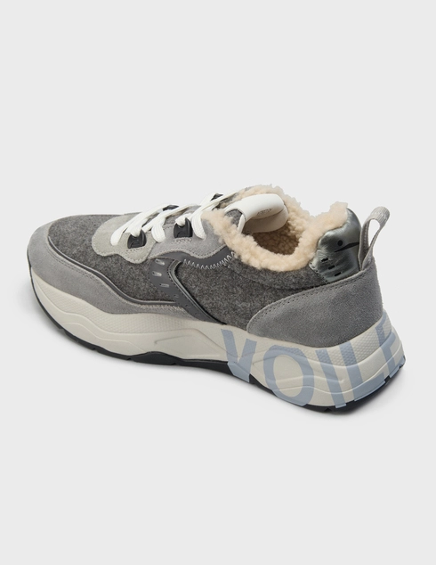 женские серые Кроссовки Voile Blanche 9460-3-wool-grey-logo_gray - фото-2