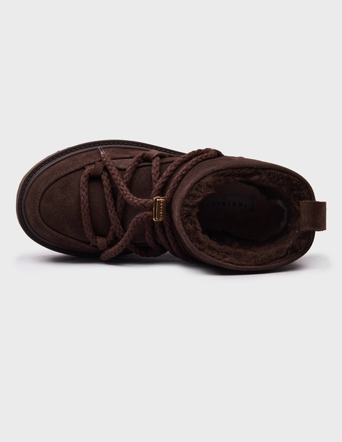 коричневые женские Угги Inuikii CLASSIC-LOW-PLATFORM-Dark-Brown 16165 грн