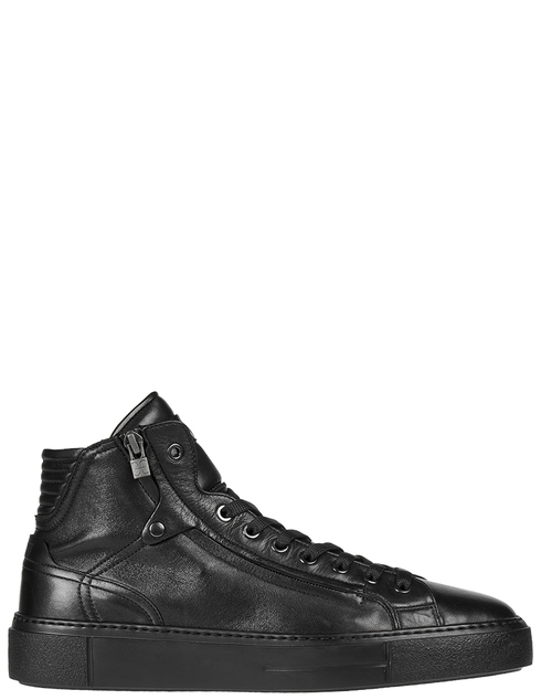 мужские черные кожаные Кеды Fabi 9577AM_black - фото-5