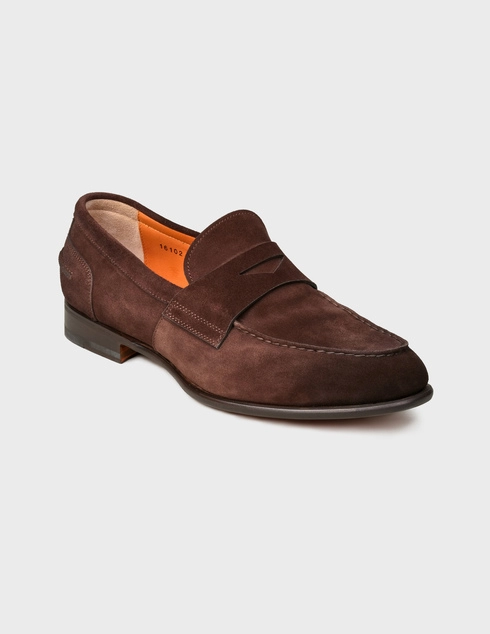 коричневые Лоферы Santoni MCCO16102BC8EKCPT50-brown