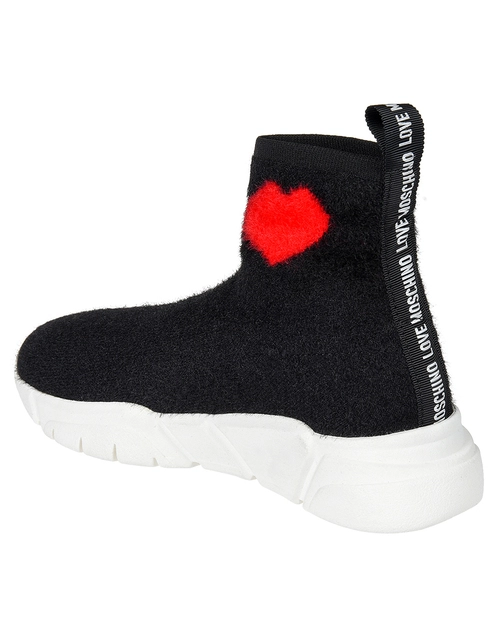 женские черные Кроссовки Love Moschino JA15333G18IX0000_black - фото-2