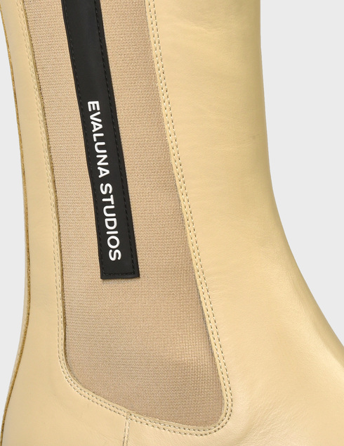 женские бежевые кожаные Ботинки Evaluna D03-beige - фото-5