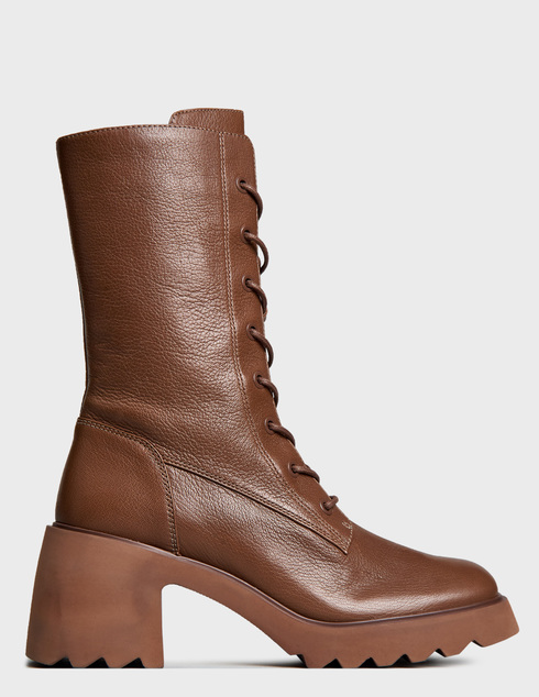 женские коричневые кожаные Ботинки What For WFP321002_brown - фото-5