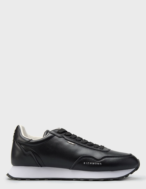 мужские черные кожаные Кроссовки John Richmond 31009_black - фото-5