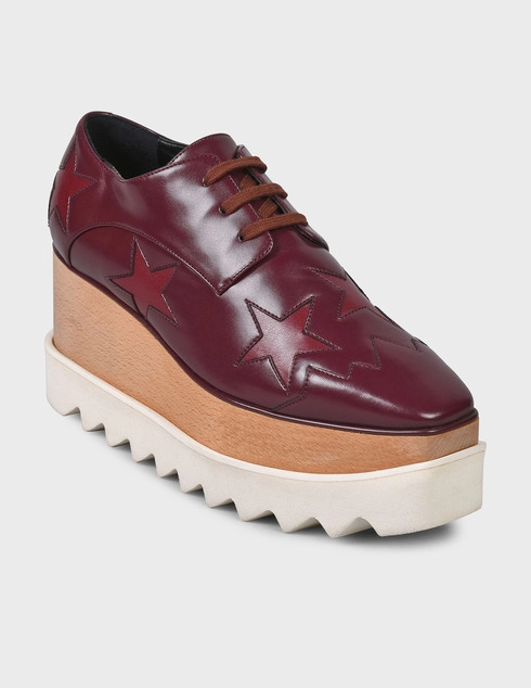 бордовые Дерби Stella Mccartney 4649-bordo