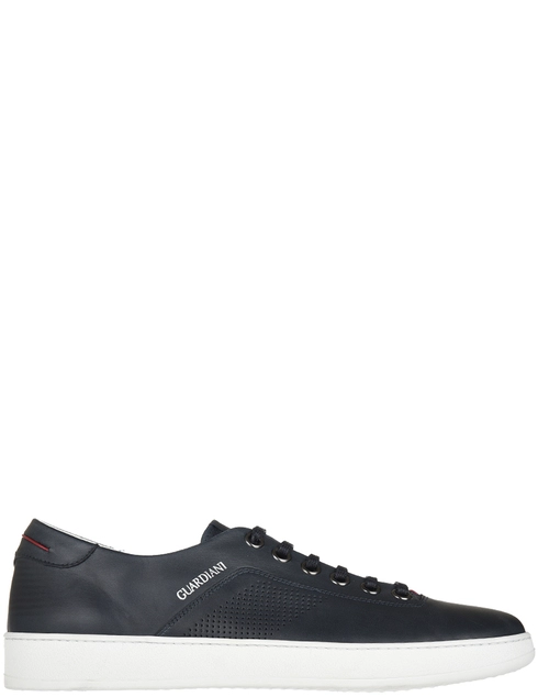 мужские черные кожаные Кроссовки Alberto Guardiani 76422_black - фото-5