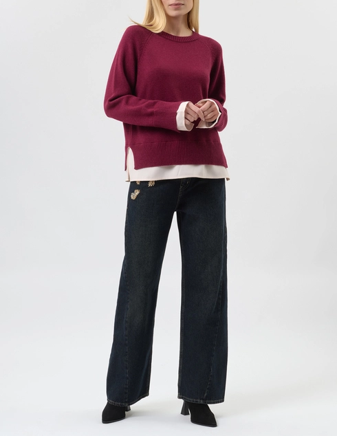 Kaos FP001-wool-cash-silk-bordo фото-2
