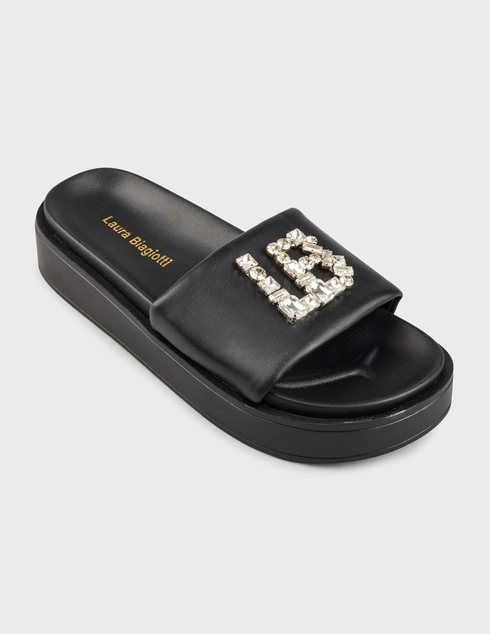 черные Шлепанцы Laura Biagiotti 9074-strass_black