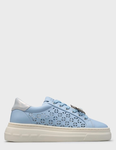 женские голубые кожаные Кеды Stokton 220-Blu_blue - фото-5