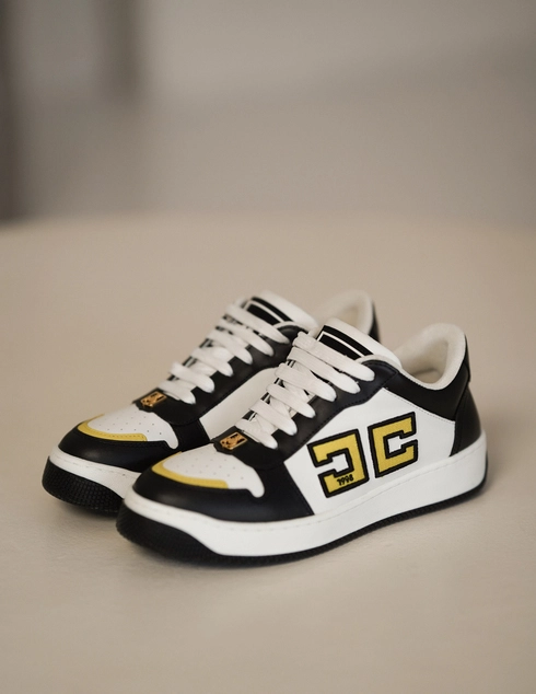 женские белые Кеды Elisabetta Franchi SA-40G-46E2-V420-314 - фото-6