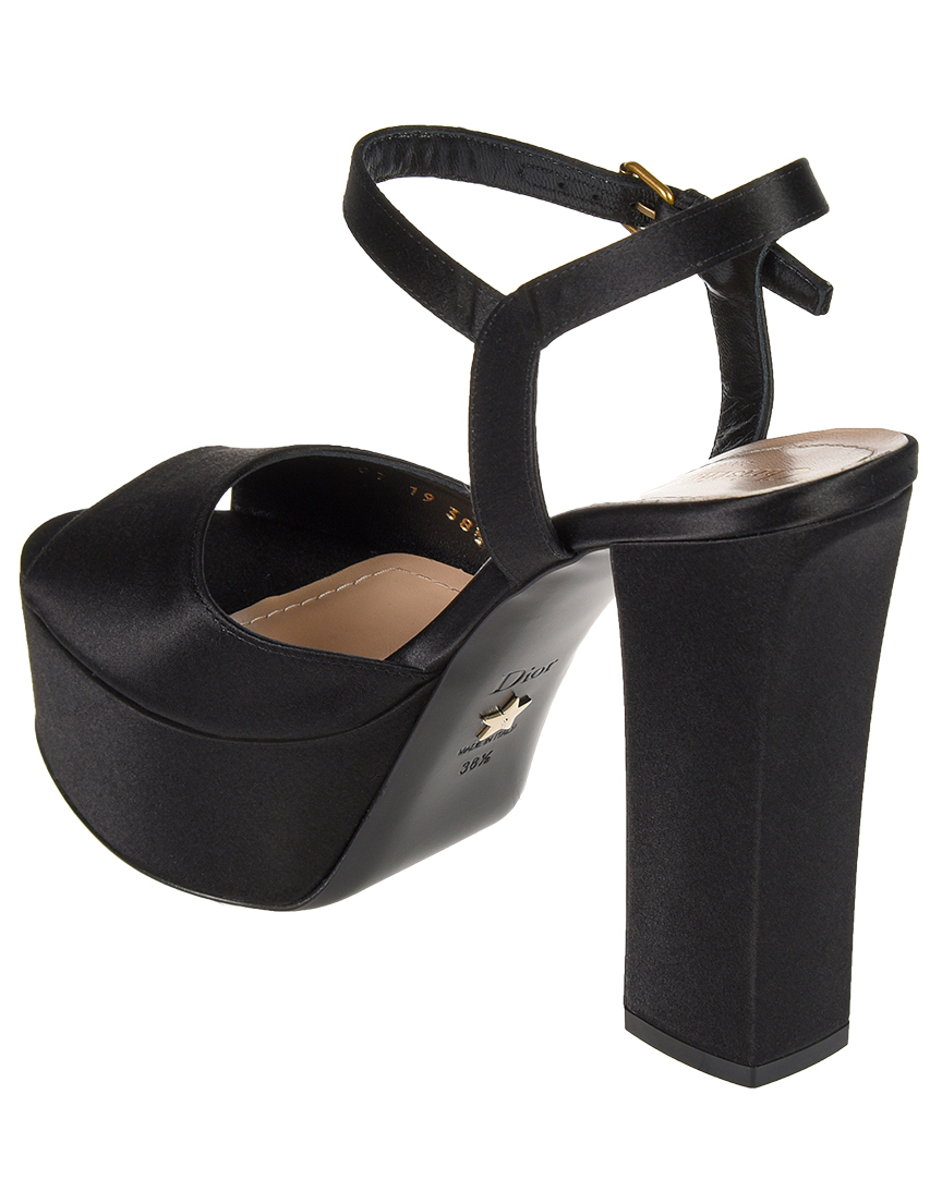 женские черные Босоножки Christian Dior KCQ260SAT900-1920-black - фото-2