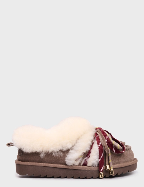 женские бежевые замшевые Угги Colors Of California Shear-06-3-taupe_beige - фото-5
