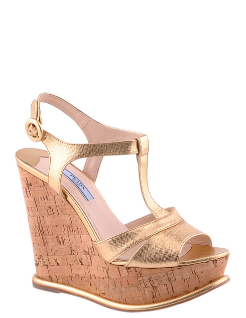 золотые Босоножки Prada 267