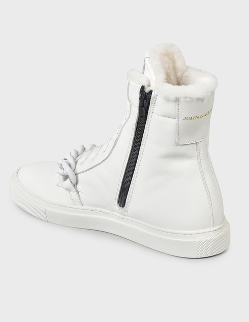 женские белые Ботинки John Galliano 12140-white - фото-2