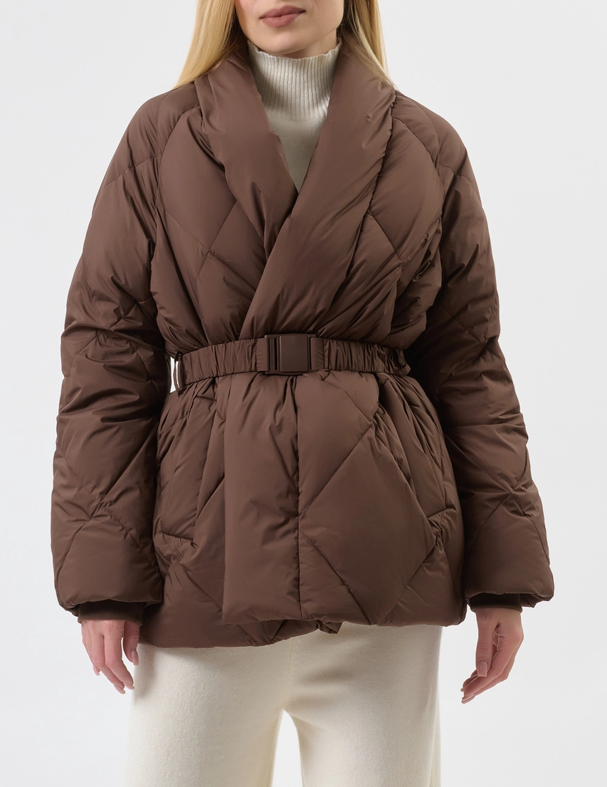 るいこ様ご予約済み Пуховик Vicolo TF0087_brown_235020 (Коричневий) в інтернет