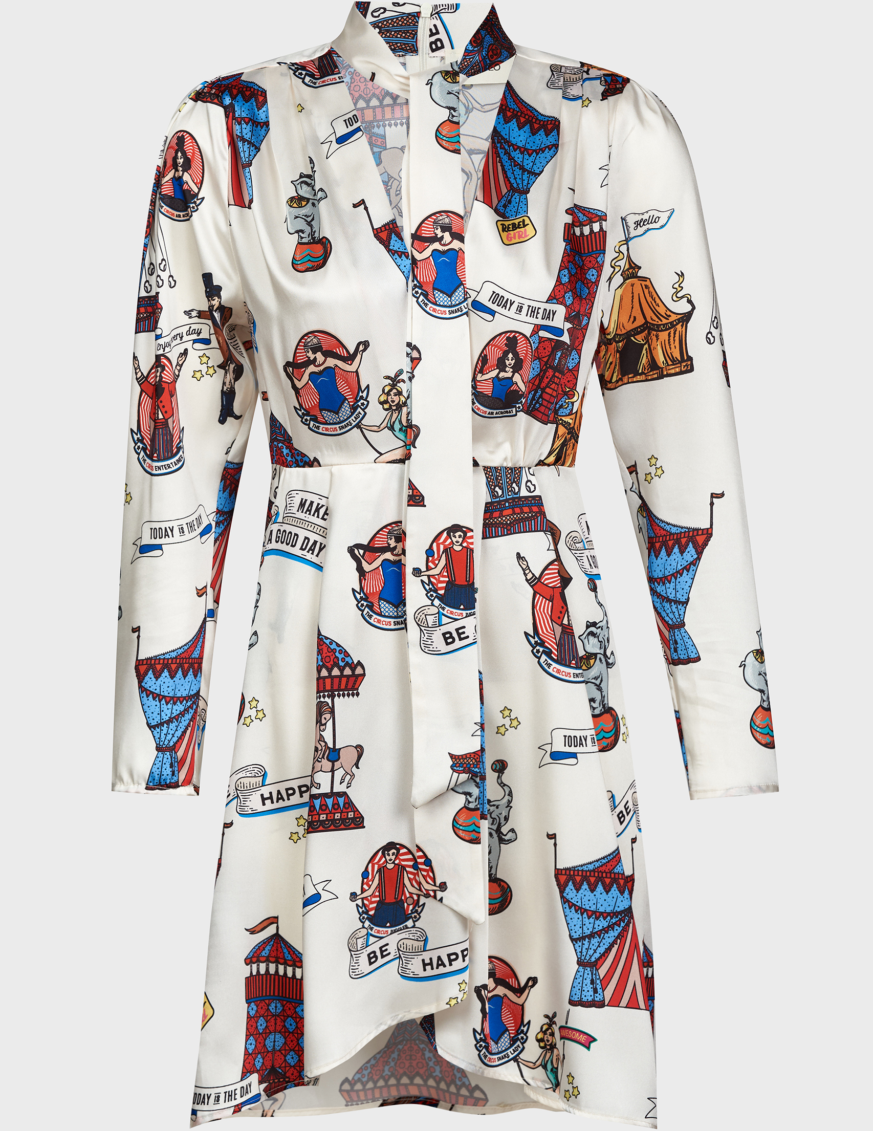 

Платье, Принт;белый