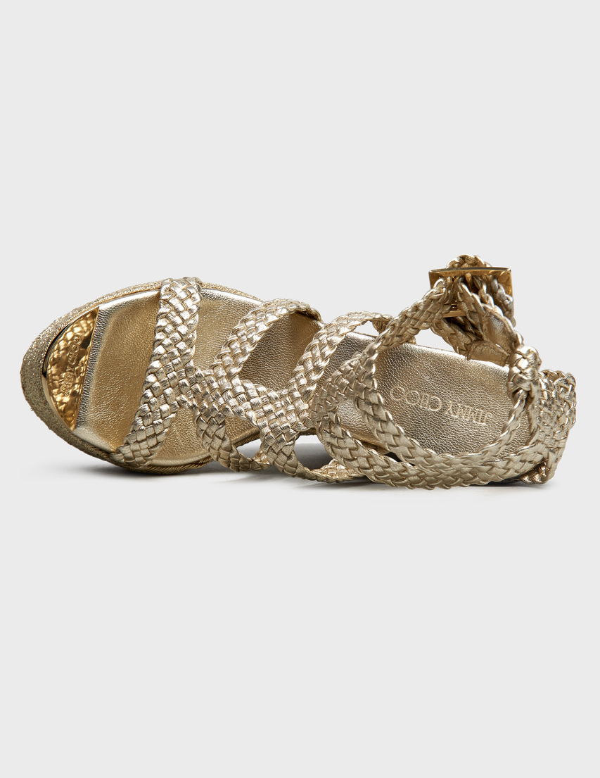 золотые женские Босоножки Jimmy Choo 123-Gold 17996 грн
