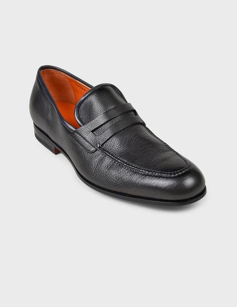 серые Лоферы Santoni SMCAZ16569SA3ECGCG45-black