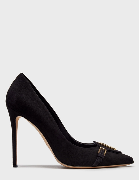 женские черные замшевые Туфли Elisabetta Franchi SA-13L-46E2-V540-110 - фото-5