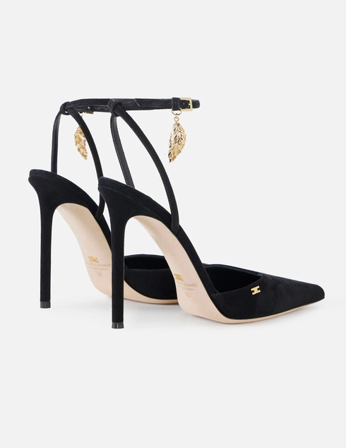 женские черные Босоножки Elisabetta Franchi SA-04L-67E2-V570-110 - фото-2